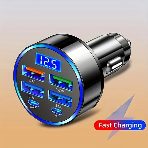 Car charger adapter - 6-in-1,
